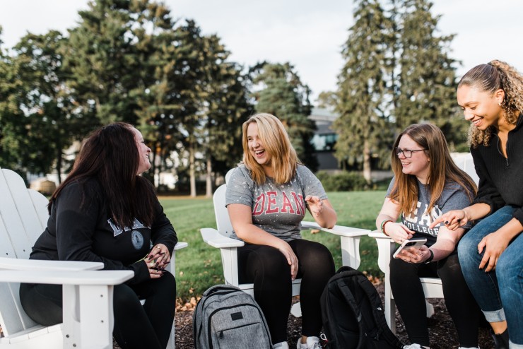 Dean College students on campus