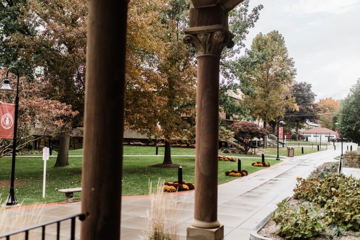 View of Awpie Way from Dean Hall 