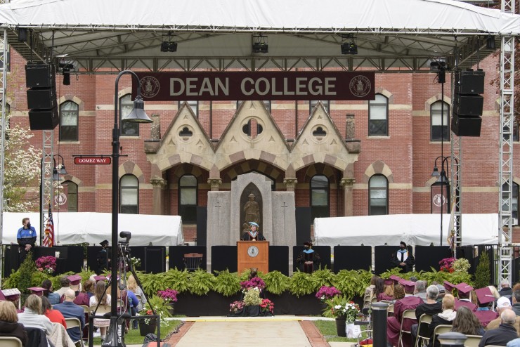 Platform at Dean College Commencement