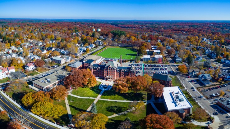 Dean College aerial view