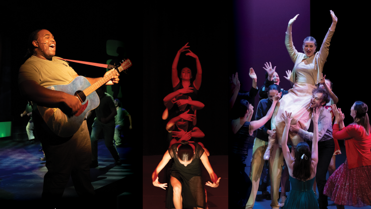 collage of Dean performances