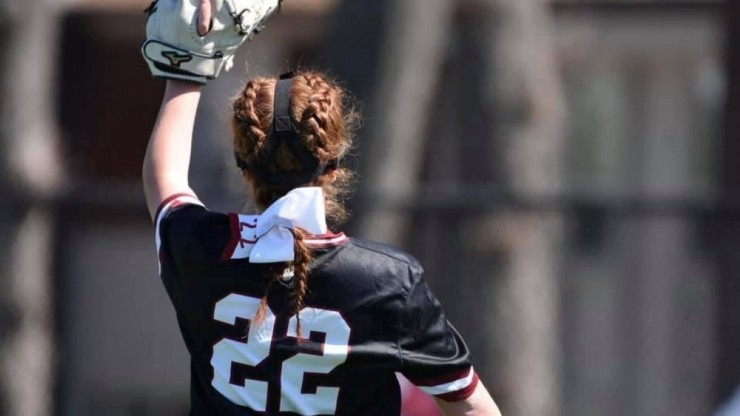 Zoe C. on the softball field