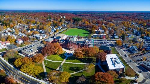Dean College campus aerial view