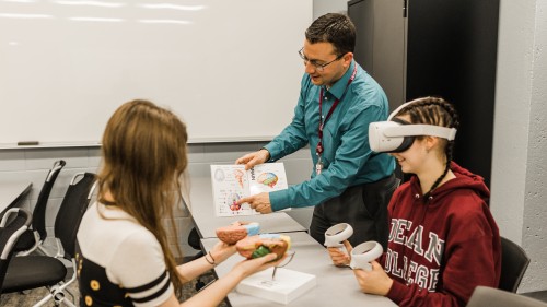 Dean College students in the Social Science lab at Dean College