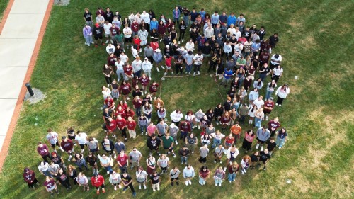 Class of 2029 aerial photo