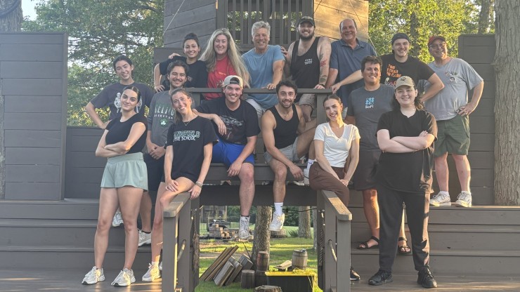 Homebrewed Theatre cast and crew on stage