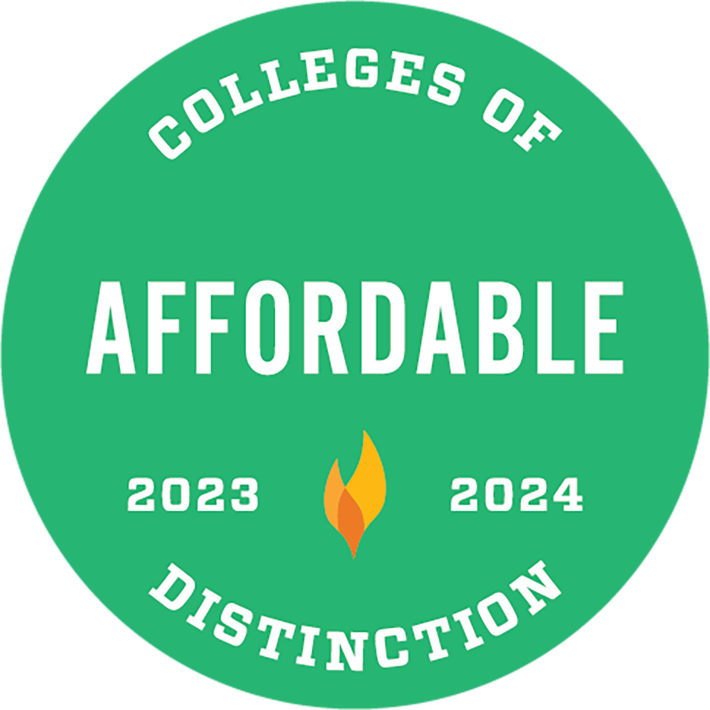 Colleges of Distinction 2023 affordable distinction logo