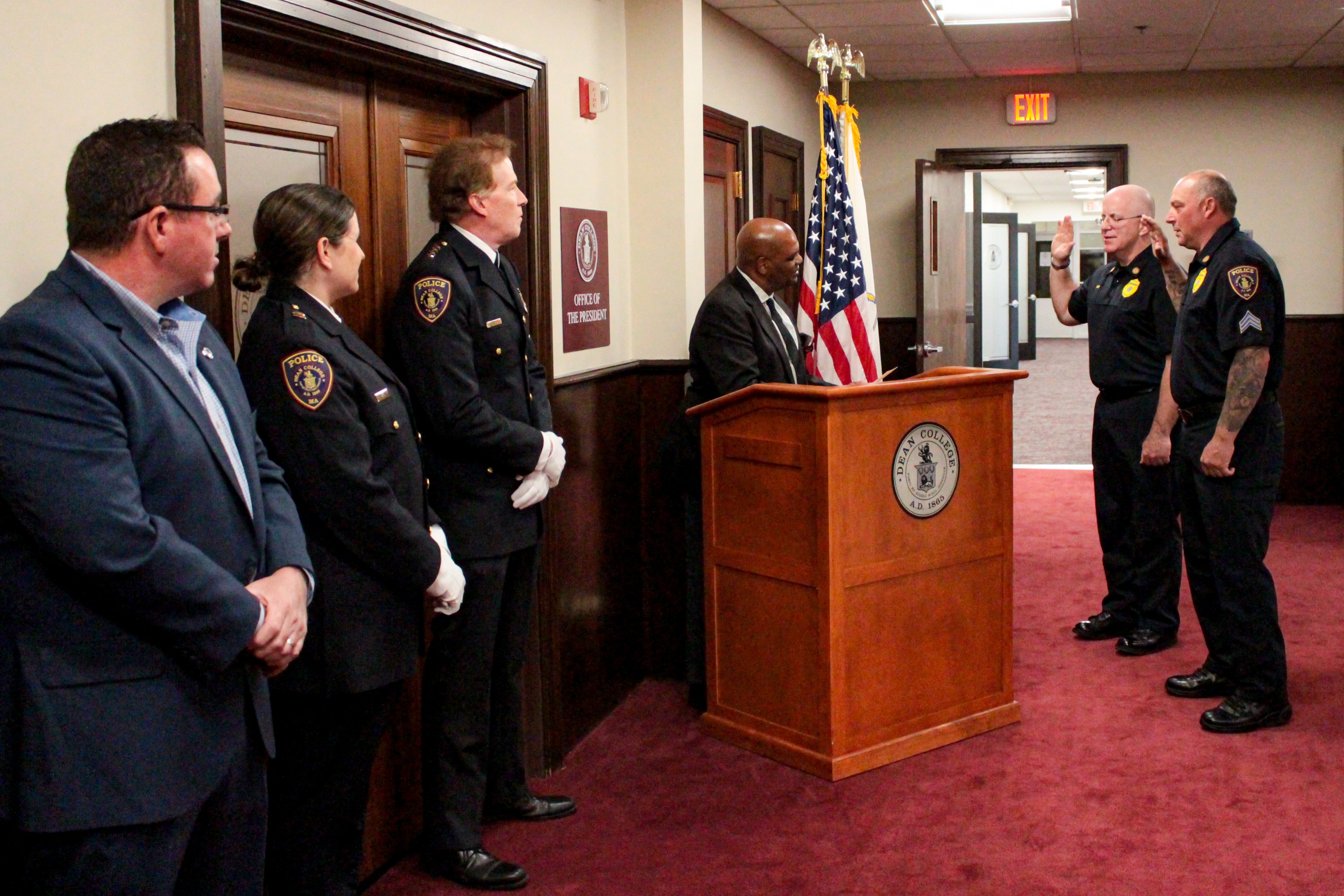 franklin-matters-dean-college-swears-in-first-campus-police-sergeants