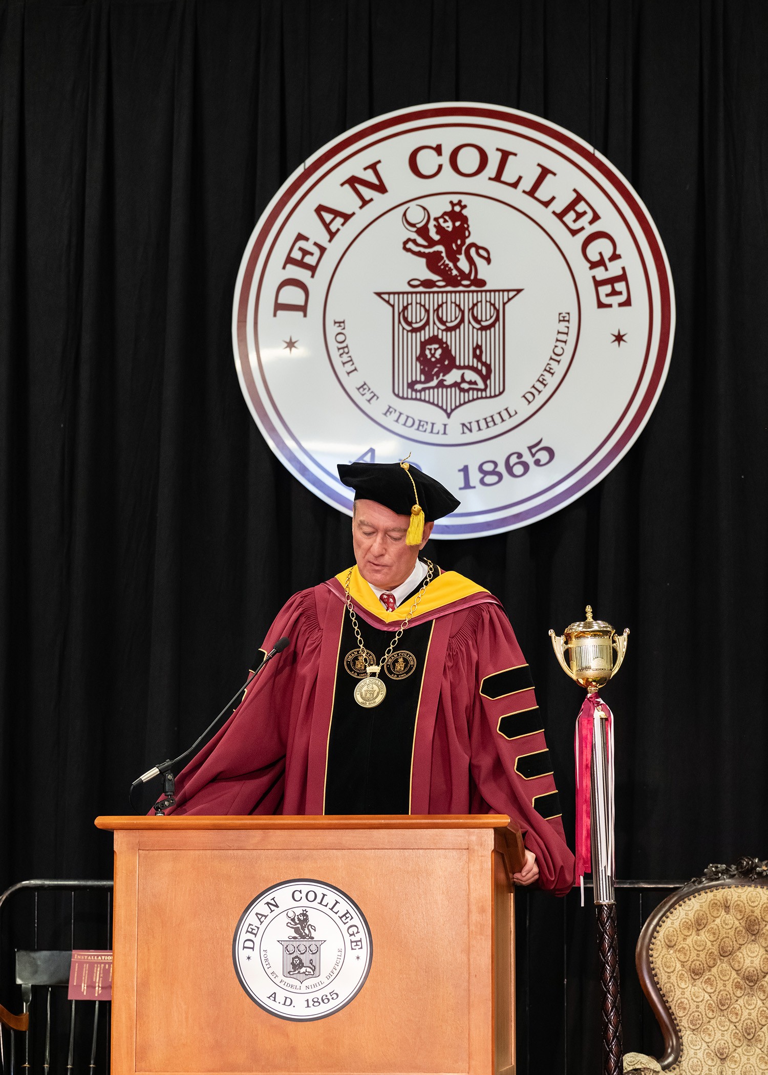 Edward Augustus at podium