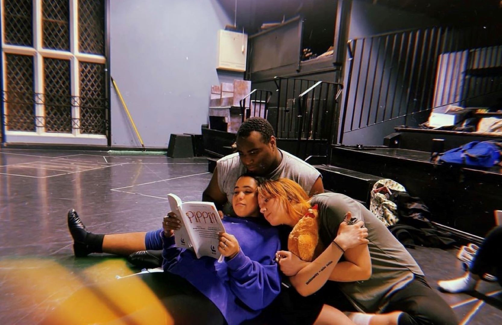 Dean College theatre students reading Pippin